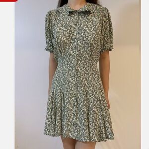 Brixton Silk Dress in Pomme et Poire